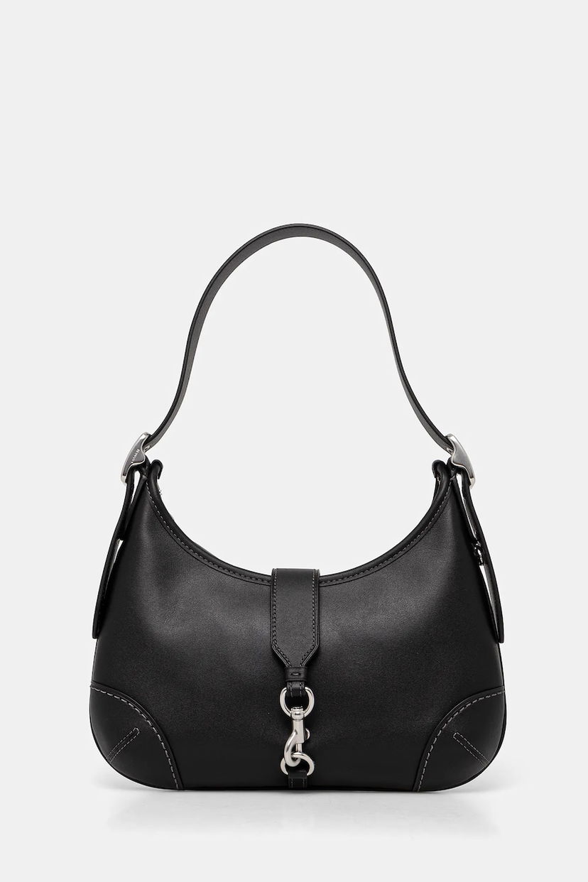 Сумка Coach Hamptons Leather Buckle Shoulder Bag чорний | CW642