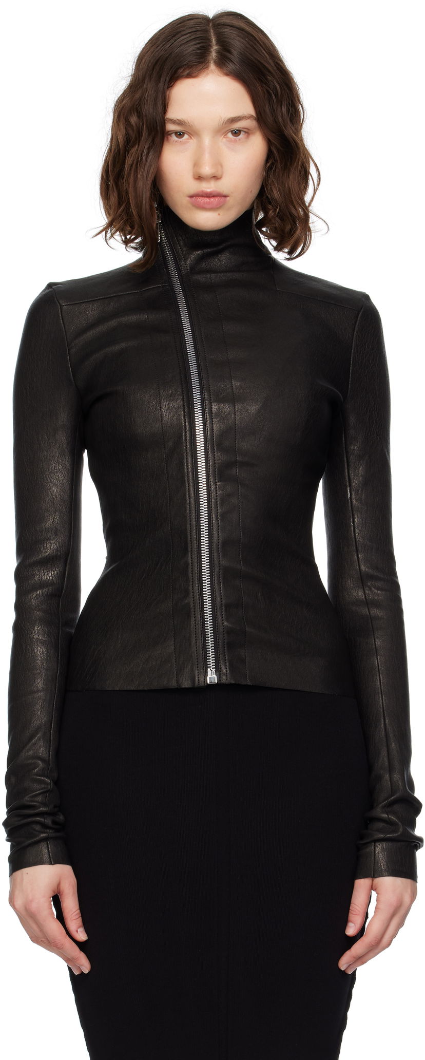 Куртка Rick Owens Rick Owens Gary Leather Jacket чорний | RP02E4701 LSV