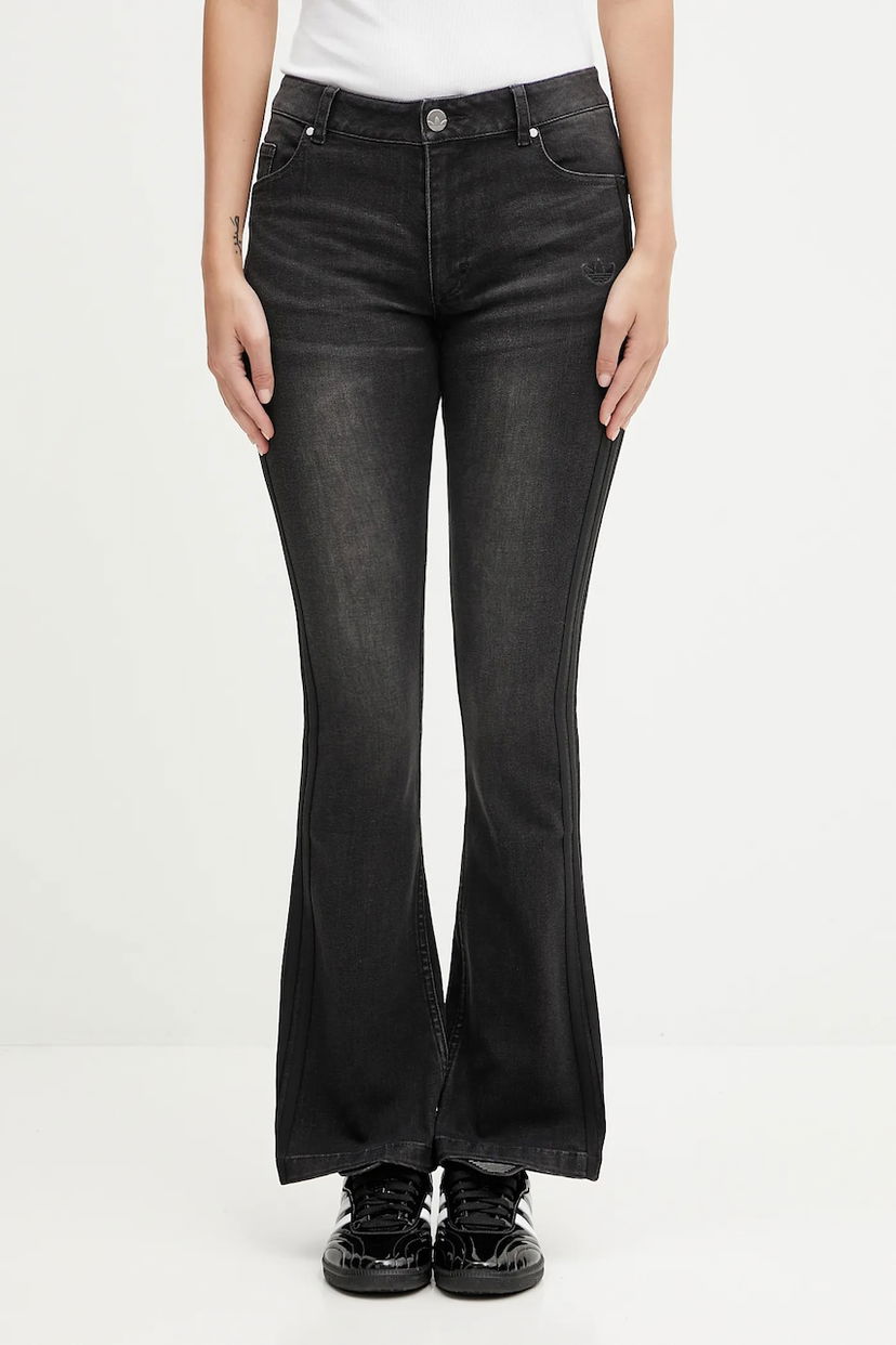 Джинси adidas Originals adidas Originals Slim Denim Medium Waist Flare Jeans чорний | KE9802