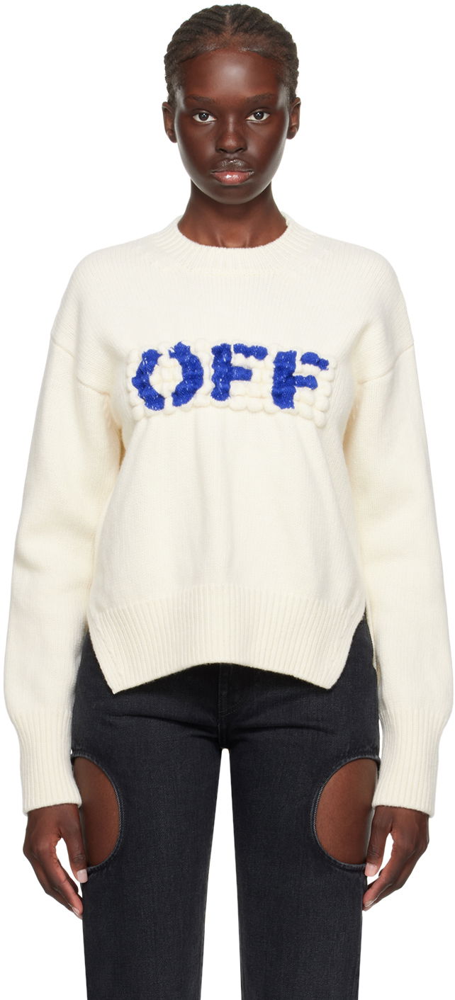Cветр Off-White Boiled Sweater бежевий | OWHE102F23KNI0010445