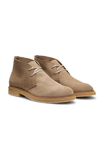 Одяг BOSS Suede Desert Boots бежевий | 50548077