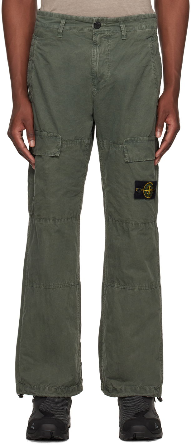 Штани карго Stone Island Patch Cargo Pants "Khaki" Зелений | 8015311WA
