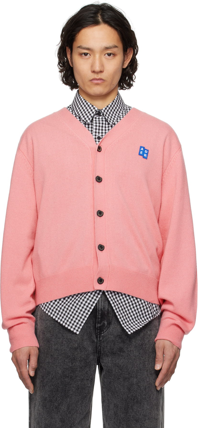 Cветр ADER ERROR ADER error TRS Tag 01 Cropped Cardigan Рожевий | BO42FYKT0701PK