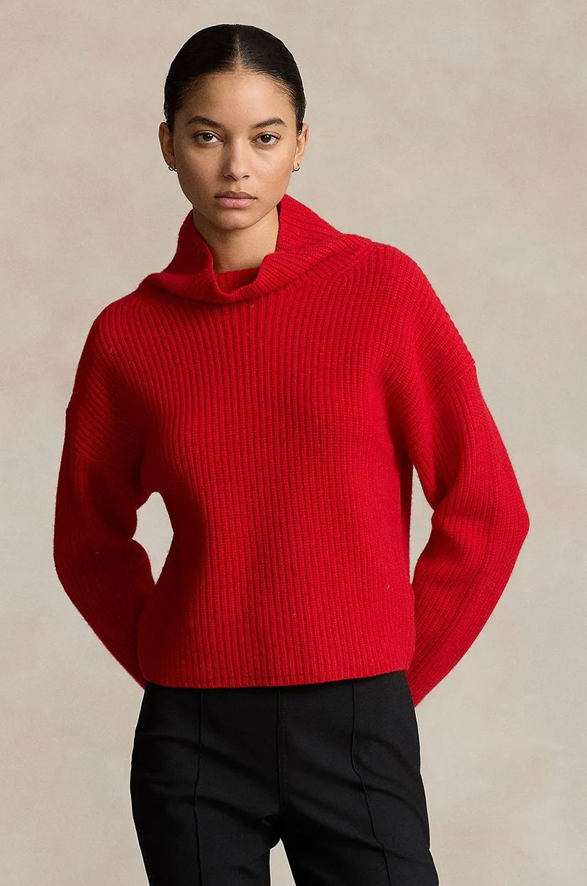 Cветр Polo by Ralph Lauren Wool Turtleneck Sweater Червоний | 211910459