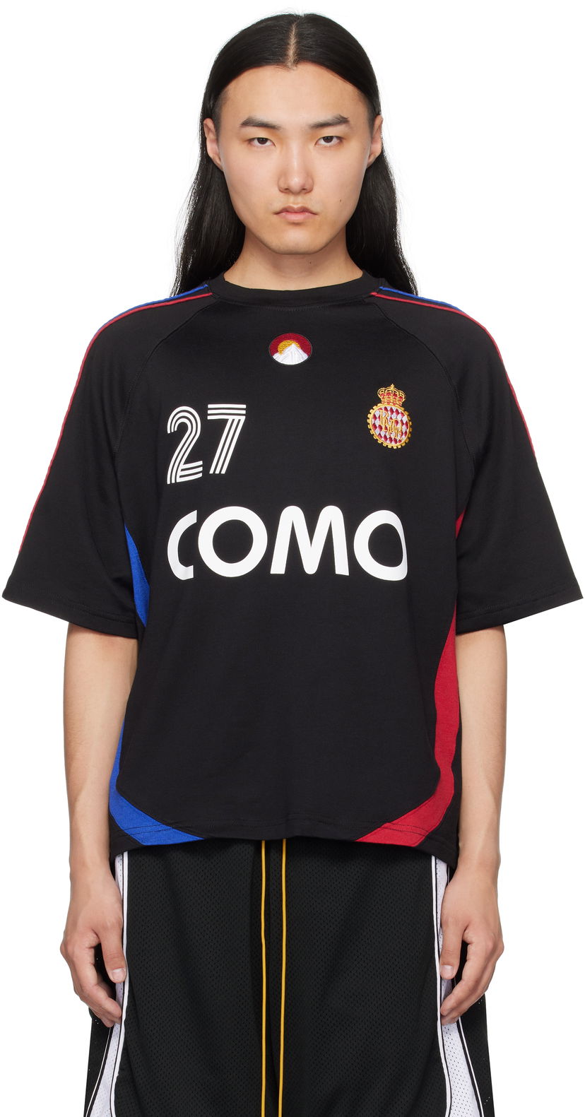 Футболка Rhude Rhude ''Rhude 27'' Football T-Shirt чорний | RHSS25TT03230