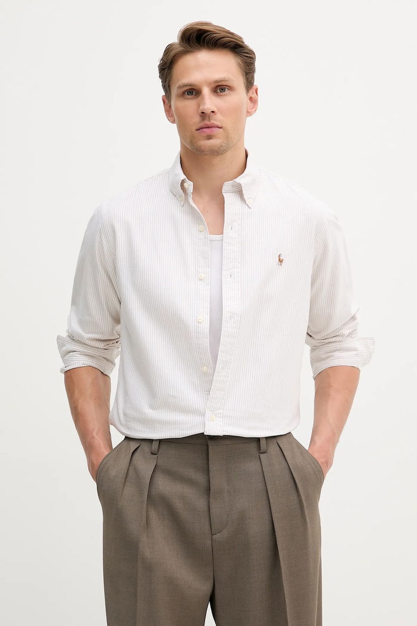 Сорочка Polo by Ralph Lauren Polo Ralph Lauren Regular Fit Button-Down Shirt білий | 710953704