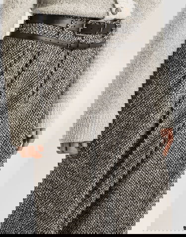 Штани Dolce & Gabbana Dolce & Gabbana Wool Blend Dotted Cuffed Trousers бежевий | GP16OTFMZAJS8030, 3