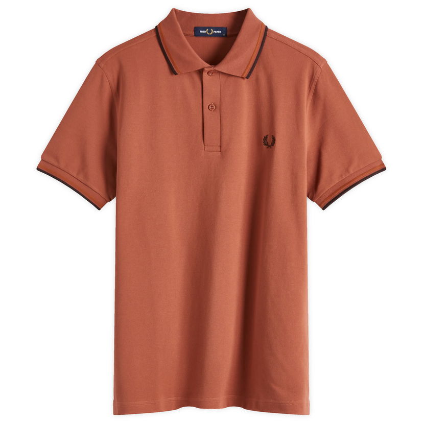 Сорочка поло Fred Perry Fred Perry Twin Tipped Polo Shirt, Size Large Помаранчевий | M3600-Y39
