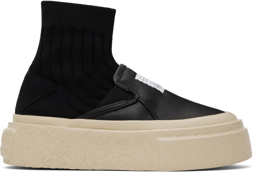 Кросівки та взуття Maison Margiela MM6 Maison Margiela Knit Sock Platform чорний | S59WS0232 P8087