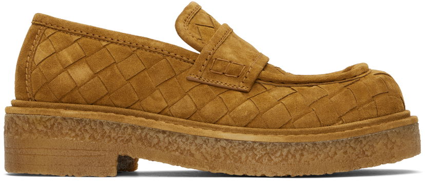 Кросівки та взуття Bottega Veneta Bottega Veneta Haddock Suede Platform Loafers Коричневий | 806935 V3QE0 2615
