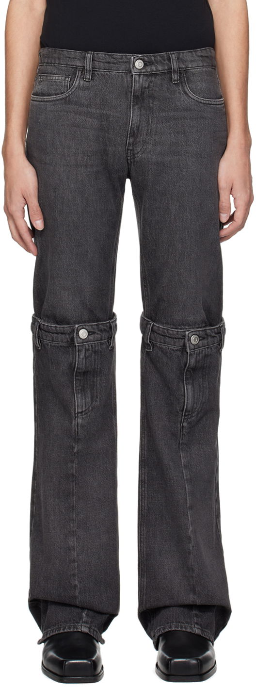 Джинси Coperni Open Knee Jeans чорний | COPP55852MEN