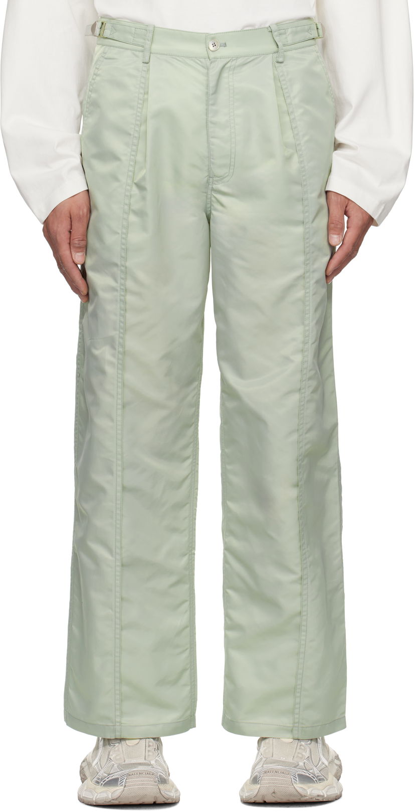 Штани Feng Chen Wang Feng Chen Wang Nylon Trousers Зелений | FUS19TR31