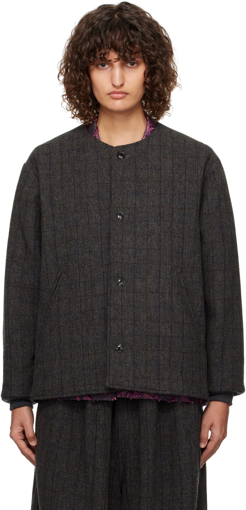 Куртка Needles Quilted Crew Neck Сірий | PU105