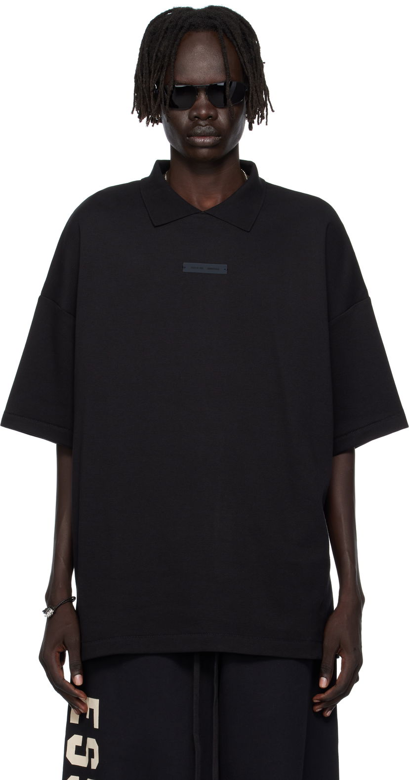 Сорочка поло Fear of God ESSENTIALS 90s Fit Piqué Polo чорний | 125SP254400F