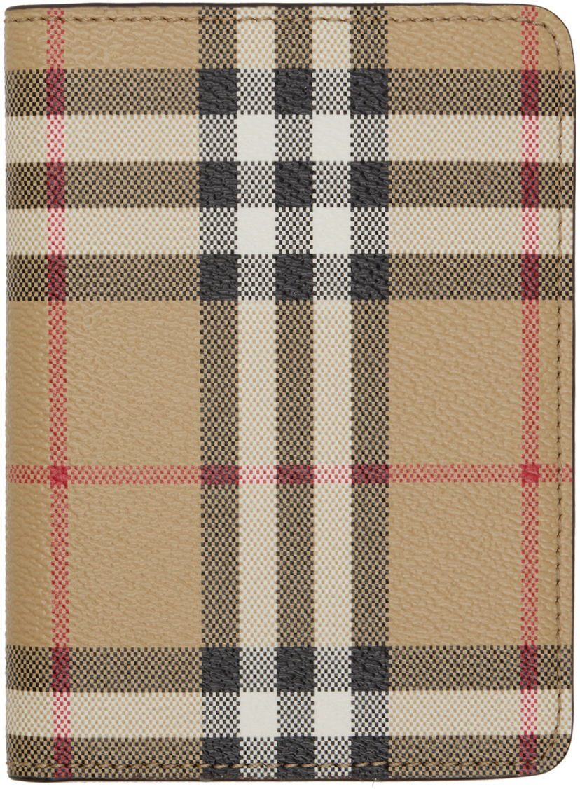 Гаманець Burberry Check Passport Holder бежевий | 8073975