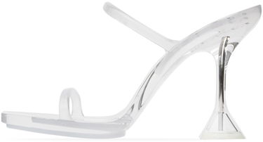 Догляд за взуттям Amina Muaddi Amina Muaddi Brito Transparent Heeled Slingback Sandals білий | 11S333532BRI, 2
