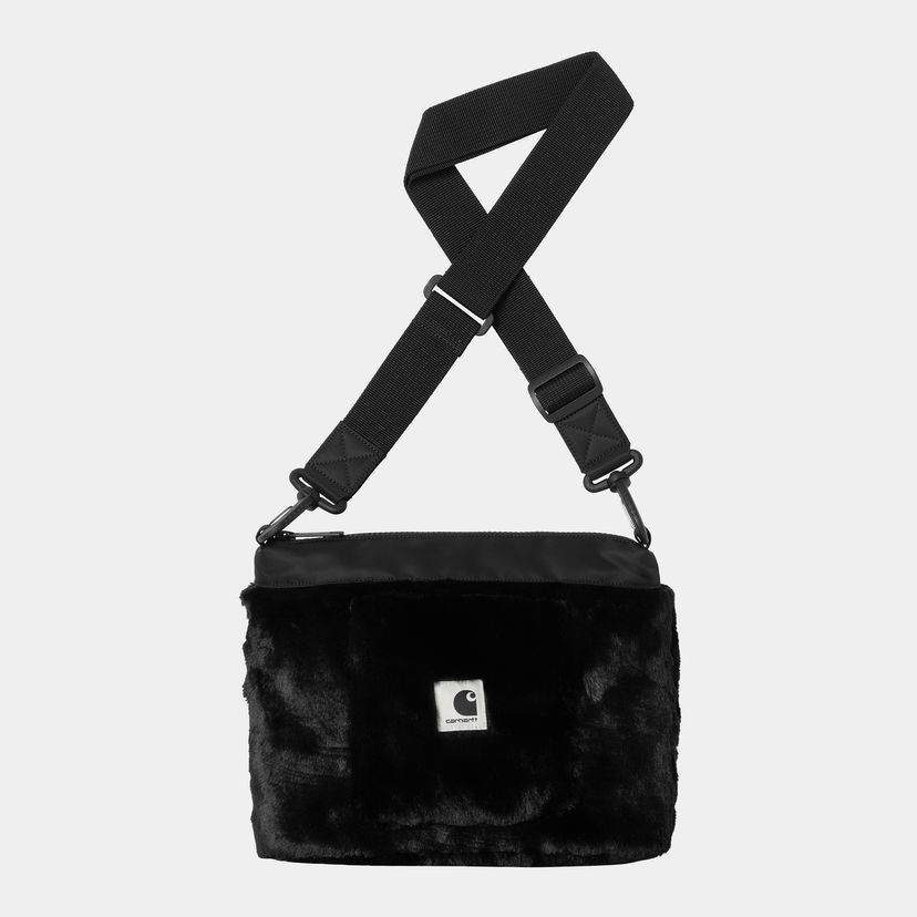 Сумка Carhartt WIP Olney Faux Fur Shoulder Bag чорний | I035360_1