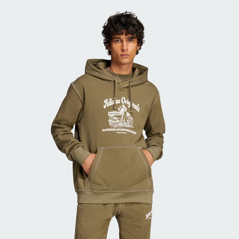 Світшоти adidas Performance Graphic Print Hoodie Зелений | JP4482