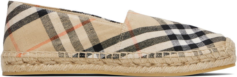 Одяг Burberry Burberry Check Mews Espadrilles бежевий | 8109180