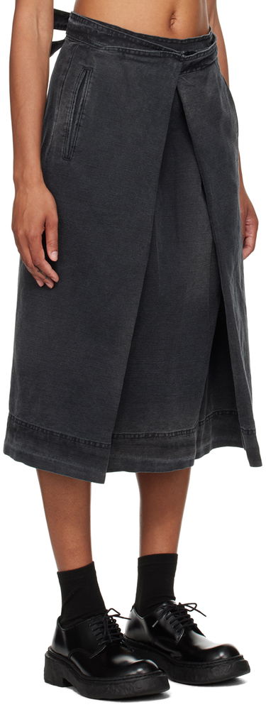 Спідниця YMC YMC George Midi Wrap Skirt чорний | Q3WAA, 1