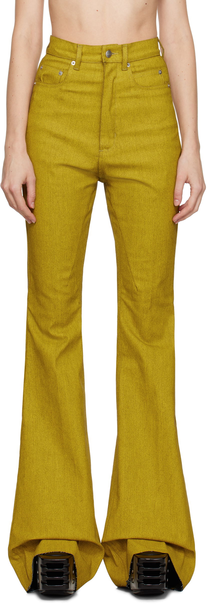 Джинси Rick Owens Bootcut Jeans Жовтий | RO02D3329 SMT