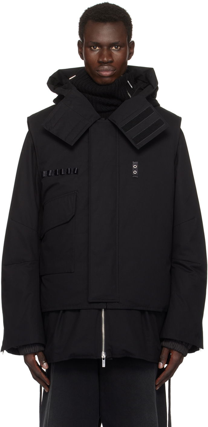 Парка Helmut Lang Helmut Lang Arctic Double Puffer Down Jacket & Vest чорний | O07HM402