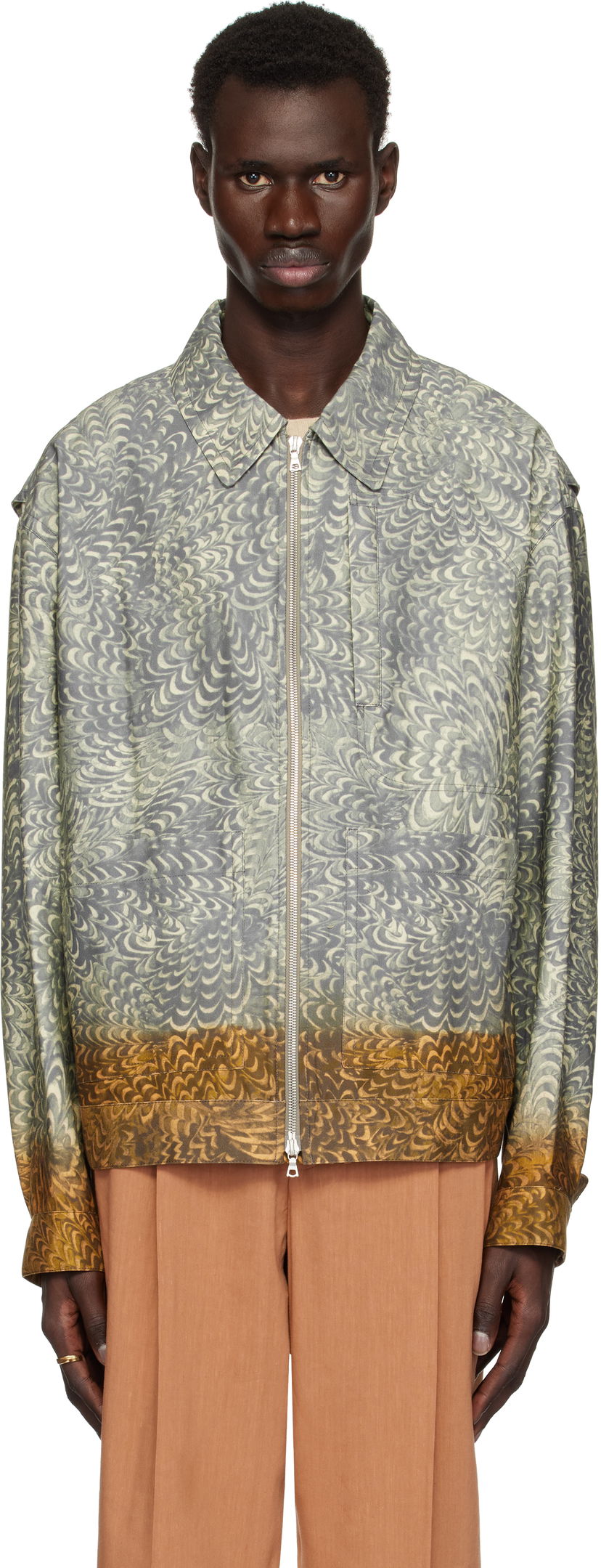 Куртка бомбер Dries Van Noten Dries Van Noten Printed Cotton Jacket Різнокольоровий | 251-020520-1531