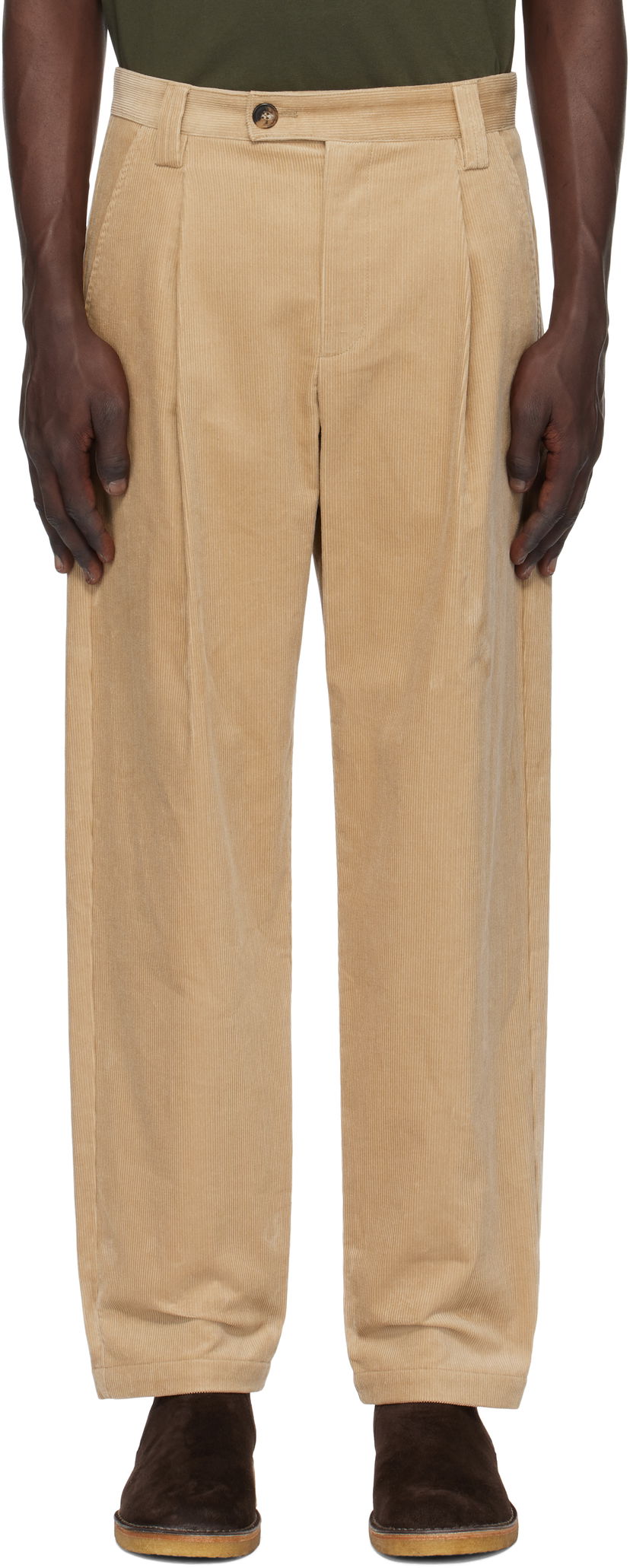 Штани A.P.C. Renato Corduroy Pants бежевий | COHHO-H08428