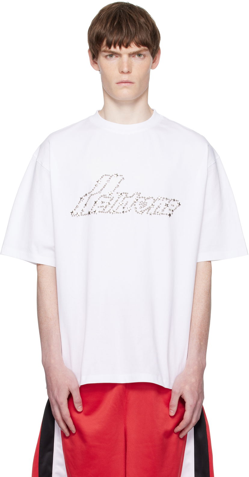 Футболка We11done We11done Pearly Logo T-Shirt білий | WD-TT2-25-735-U-WH
