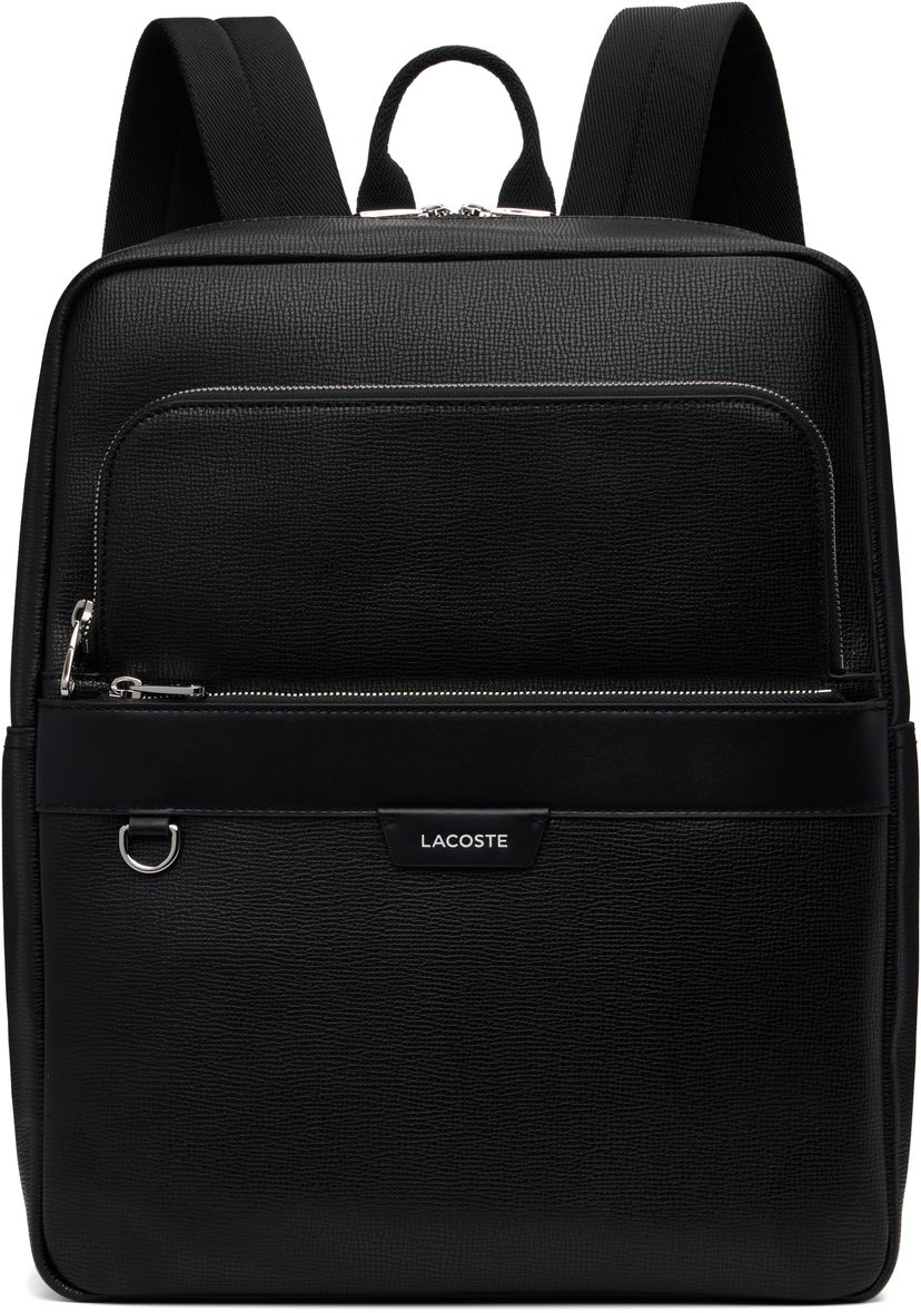 Рюкзак Lacoste Ossian Leather Backpack чорний | NH5051OI_000