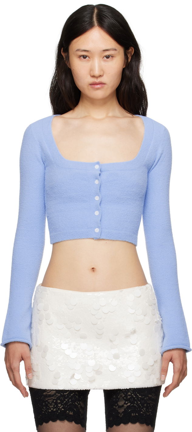 Cветр GUIZIO Guizio Sweet Cropped Cardigan Синій | H23619S022