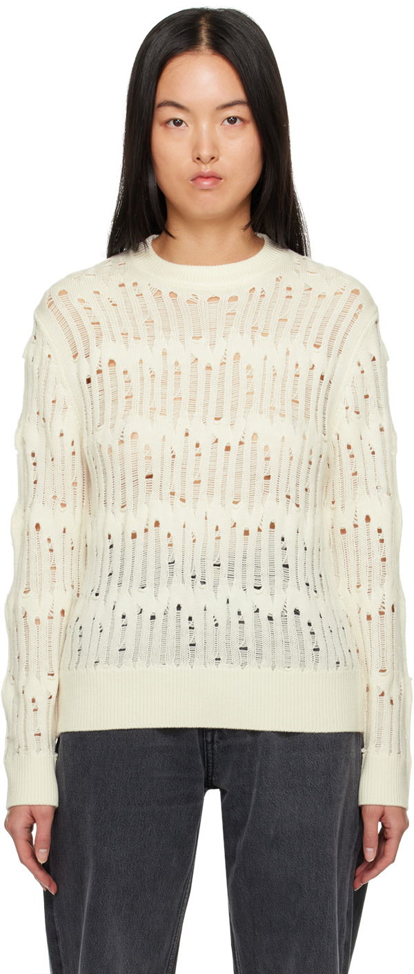 Cветр Eytys Distressed Knit Sweater білий | A259002