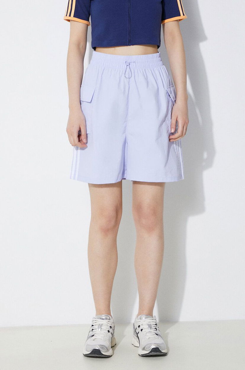 Шорти adidas Originals adidas Originals 3S Cargo High Waist Shorts Фіолетовий | JH1075