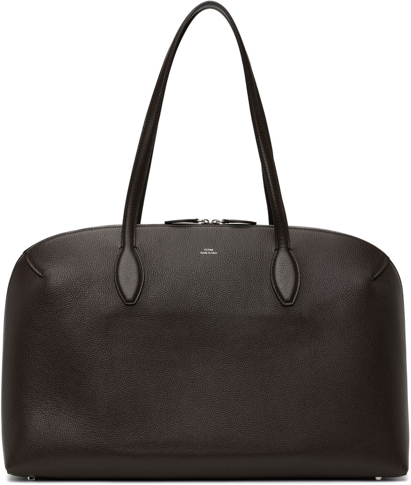 сумка-тоут TOTEME TOTEME Grained-Leather Day Tote Коричневий | 252-WAL0082-LE0139