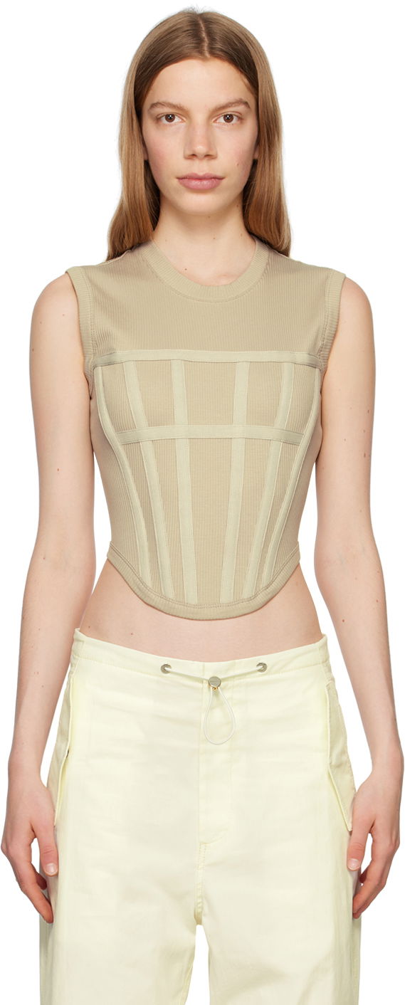 Безрукавка Dion Lee Fitted Corset Tank Top бежевий | C3094P23