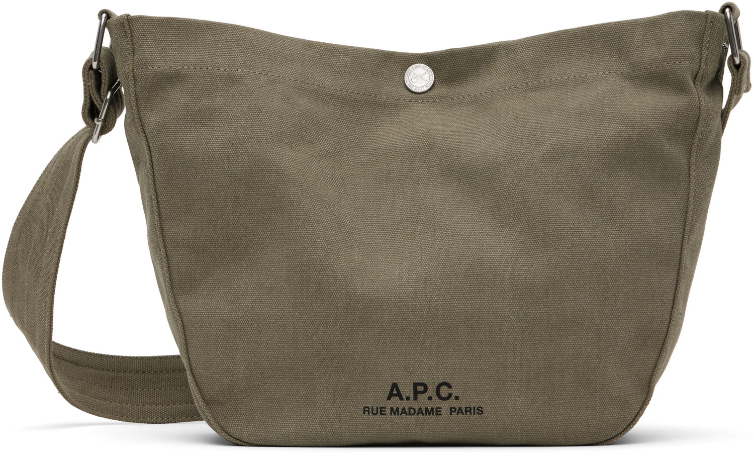 Сумка A.P.C. A.P.C. Journal Small Canvas Crossbody Bag Зелений | PSAJZ-M67010, 0