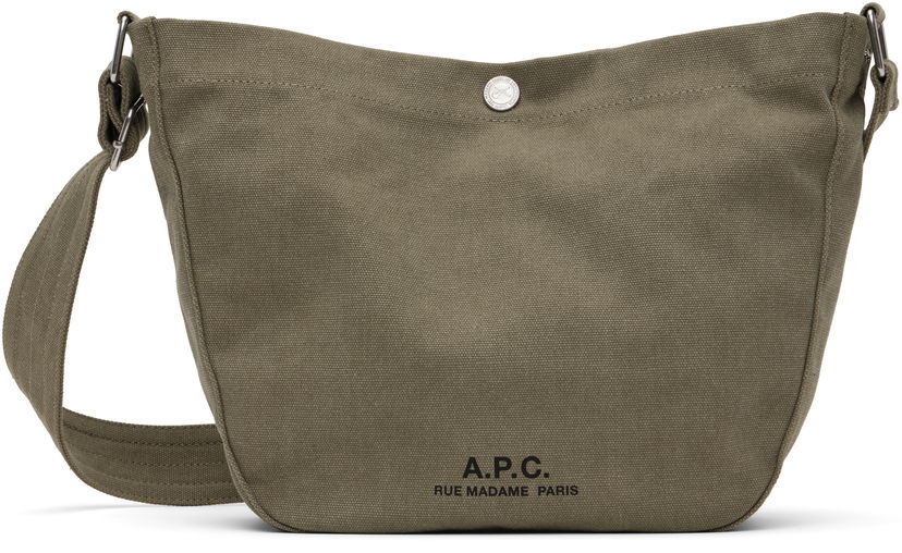 Сумка A.P.C. A.P.C. Journal Small Canvas Crossbody Bag Зелений | PSAJZ-M67010