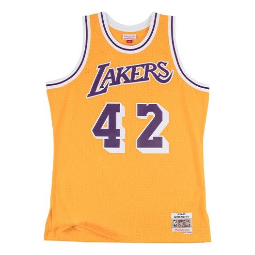 Безрукавка Mitchell & Ness Los Angeles Lakers James Worthy Swingman Jersey Жовтий | SMJYAC18090-LALLTGD84JWO