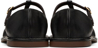 Кросівки та взуття The Row The Row Square T-Strap Ballerina Flats чорний | F1599-SL3, 1