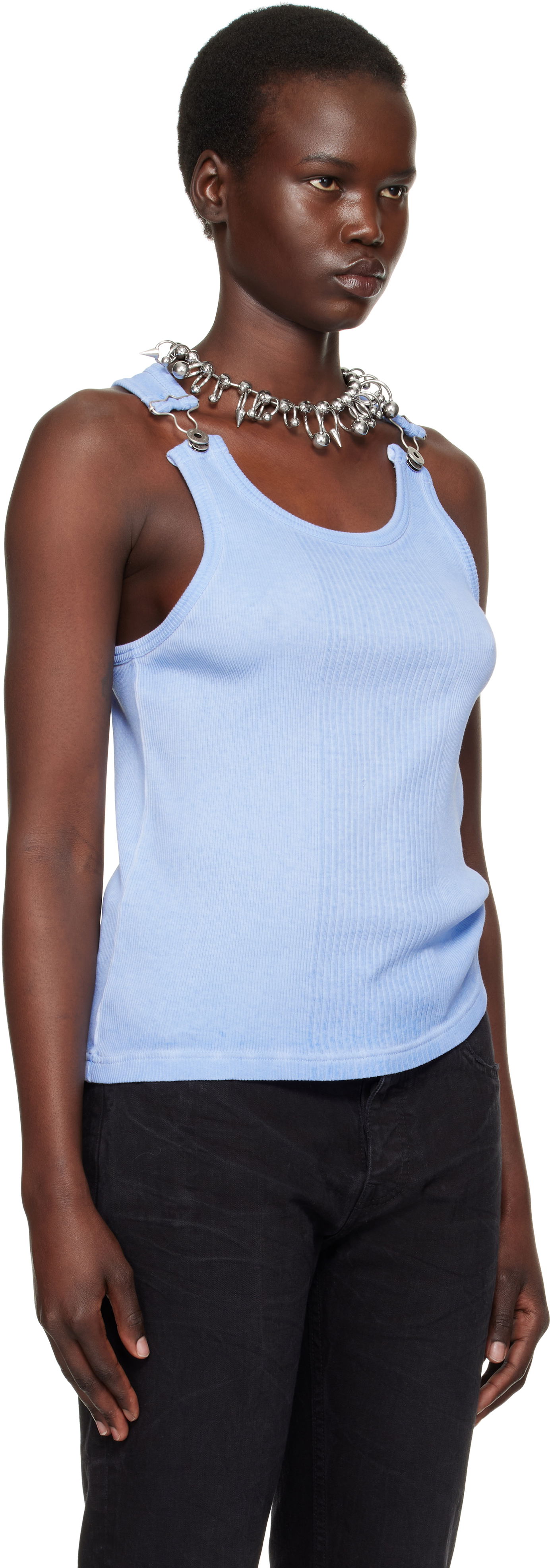 Безрукавка Jean Paul Gaultier Jean Paul Gaultier 'The Straps' Tank Top Синій | 25/33-F-DB047-J054-52, 1