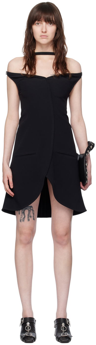 плаття Courrèges Courrèges Ellipse Off-Shoulder Minidress чорний | 224CRO383VI0013
