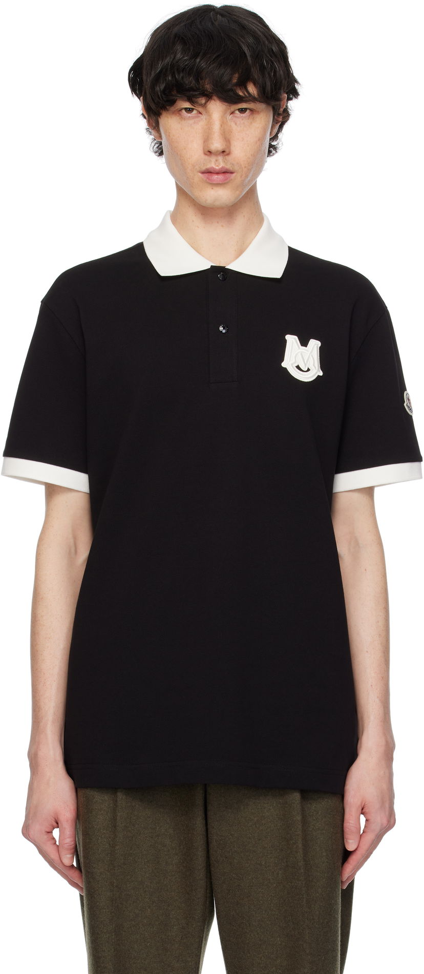 Сорочка поло Moncler Archivio Short Sleeve Polo чорний | K10918A0000589A16