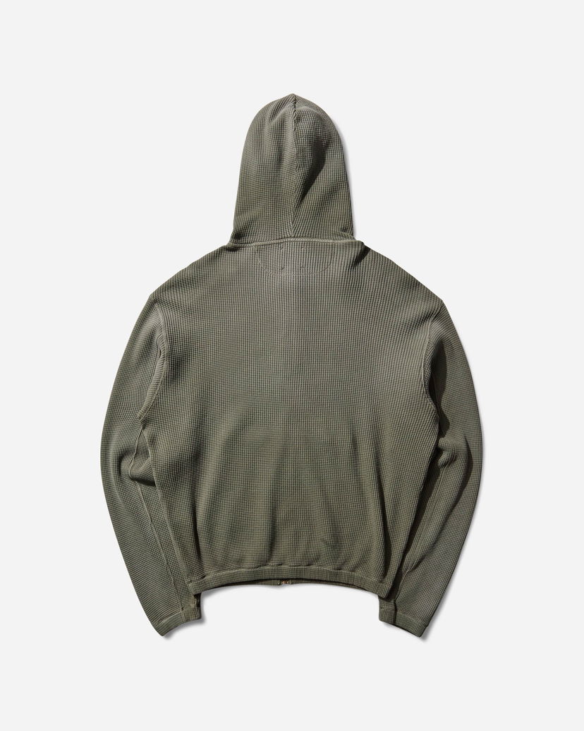 Світшоти ROA Sun Faded Waffle Zip Up Hoodie Зелений | RBMW0513FA340 GRN0012