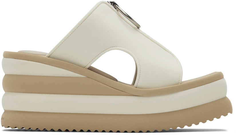 плаття Stella McCartney Stella McCartney Scuba Slide Wedge Sandals білий | 810059AF00U0