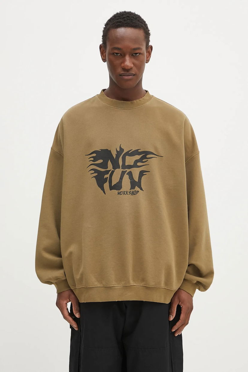 Світшоти 032C 032C 'No Fun' Workshop Print Sweatshirt Коричневий | S25.URC.0522.450