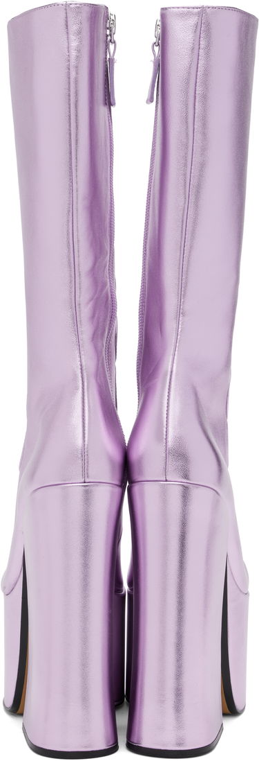 Догляд за взуттям Marc Jacobs Marc Jacobs 'The Metallic Kiki' Knee-High Platform Boots Фіолетовий | 2R4FBO001F01, 1