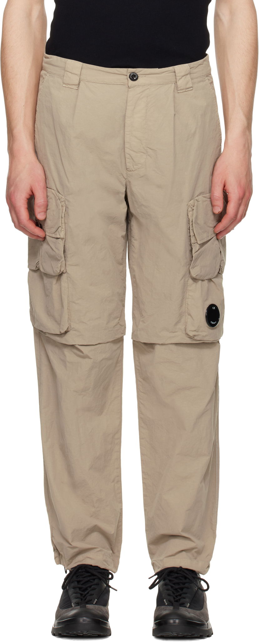 Штани карго C.P. Company C.P. Company Flatt Nylon Cargo Pants бежевий | 18CMPA170A-005991G
