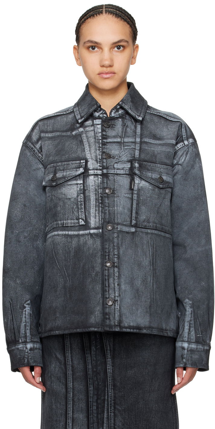 Куртка Ottolinger Ottolinger Printed Denim Jacket Сірий | 1700412