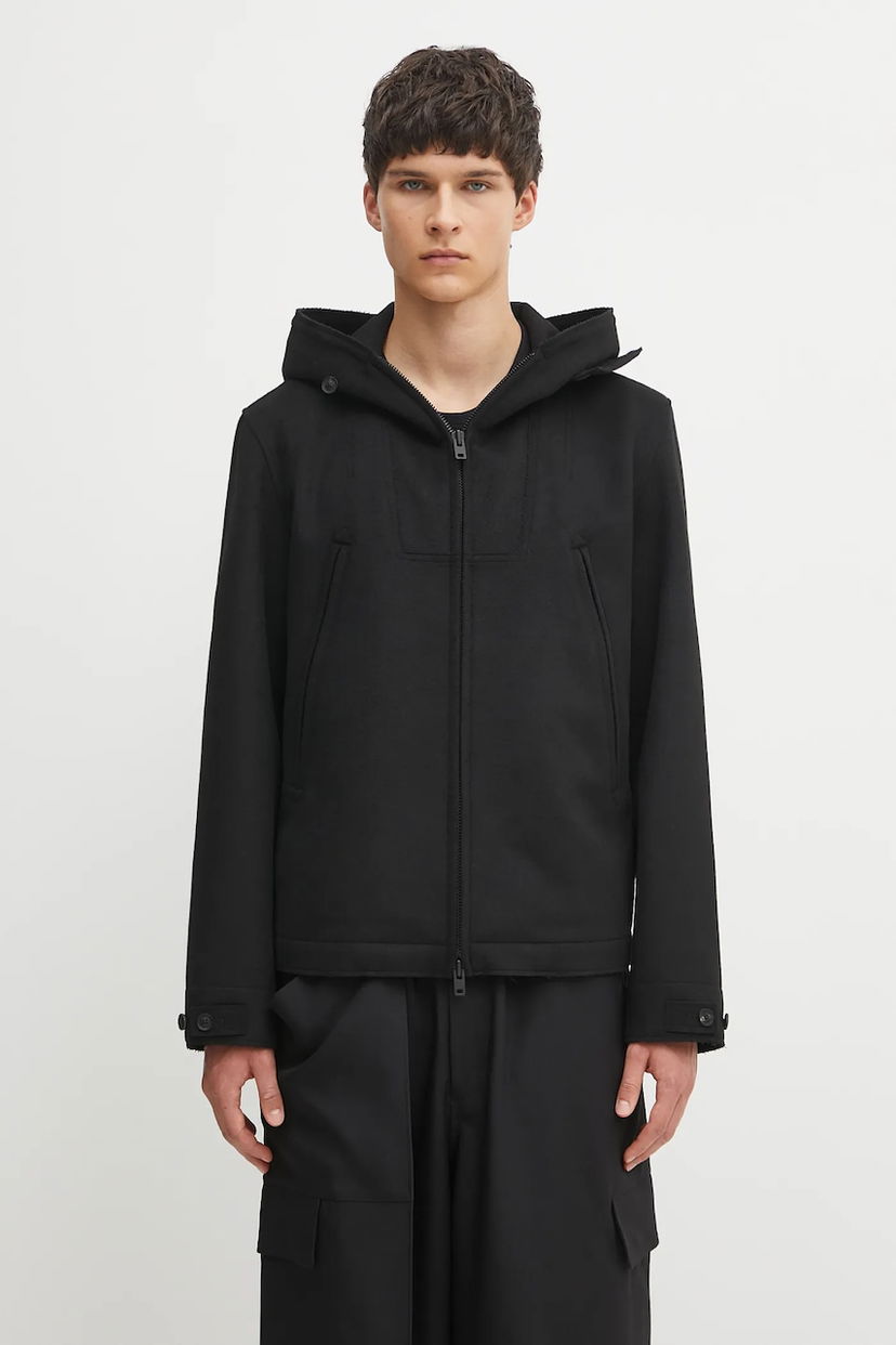 Куртка Y-3 Y-3 Bonded Melton Hooded Jacket чорний | JX4821