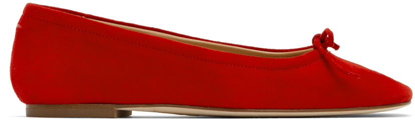 Одяг Aeyde Aeyde Delfina Ballerina Flats Червоний | A11-FL-MNLR8 FL17-FW24-406-017